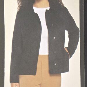 Banana Republic Snap Front Black Jacket Women's M